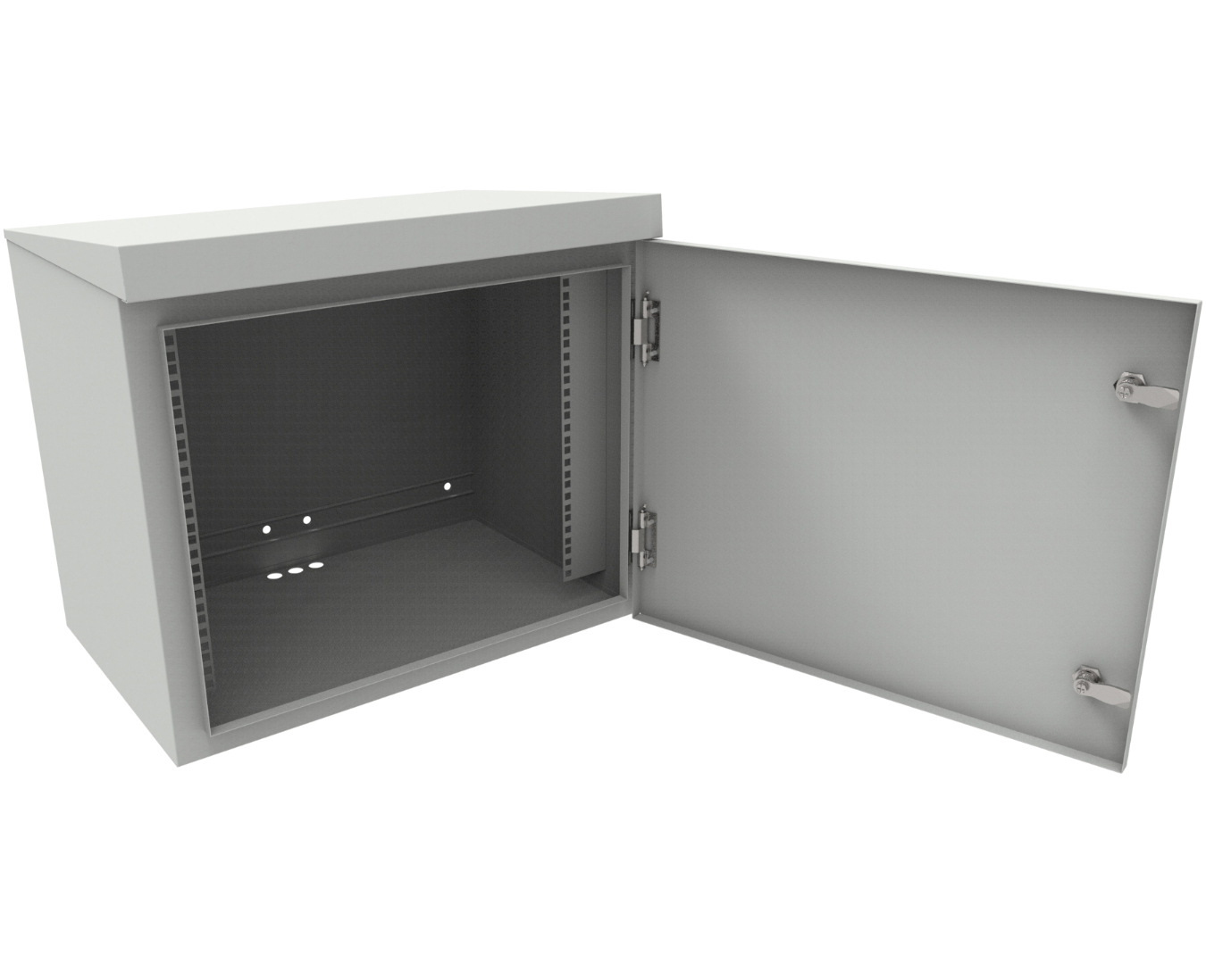 Szafy zewnętrzne - masztowe hermetyczne: SZMH-590/660/430-P-19"-12U-S-R7035